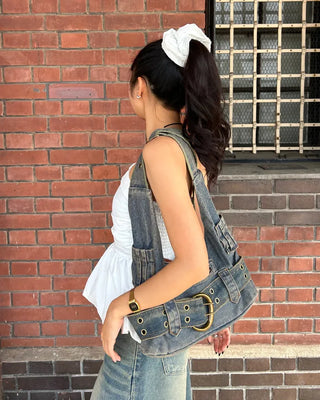 Big belt shoulder bag