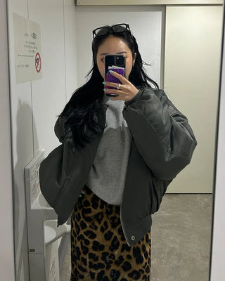 Big leopard mermaid maxi skirt