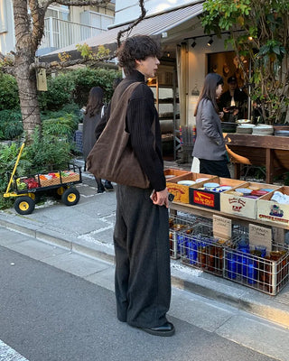 Striped belt slacks