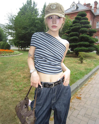 Summer Rigid Wide Denim Pants