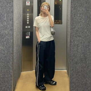 Spring Nylon Bicolor Pants