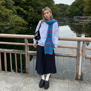 Wrap-around long skirt