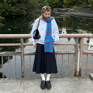 Wrap-around long skirt