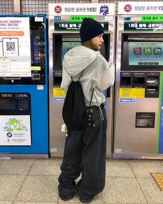 See-through semi-cropped windbreaker