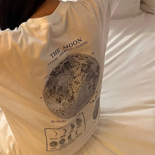 Moon print oversized T-shirt