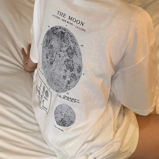 Moon print oversized T-shirt