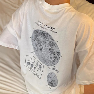 Moon print oversized T-shirt