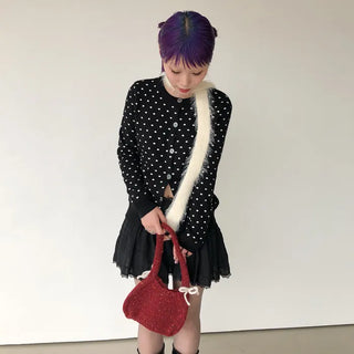 Lace mini skirt