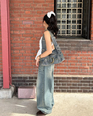 Big belt shoulder bag