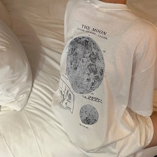 Moon print oversized T-shirt