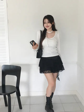 Dot Puff Long-Sleeve T-Shirt