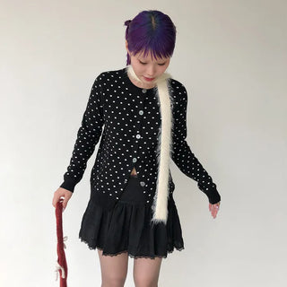 Lace mini skirt