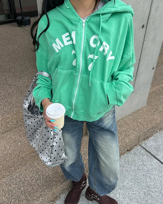 memory77 Zip-Up Hoodie