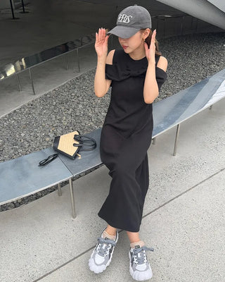 Big Ribbon Detail Long Dress