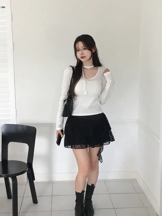 Dot Puff Long-Sleeve T-Shirt
