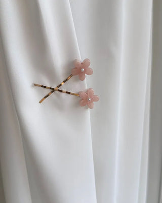 Pearl flower bobby pin