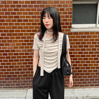 Choker & Shirred T-shirt Set