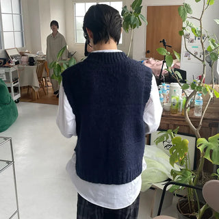 Asymmetrical Oversized Knit Vest