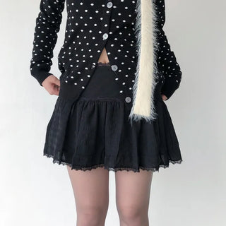 Lace mini skirt