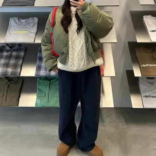 Cable oversized round knit