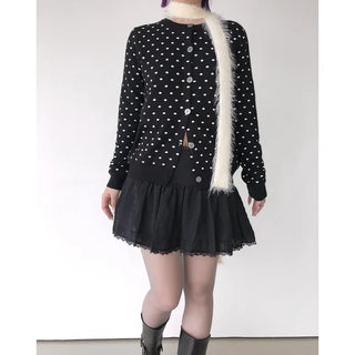 Lace mini skirt