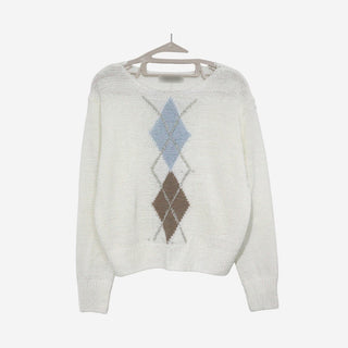 Argyle crochet knit