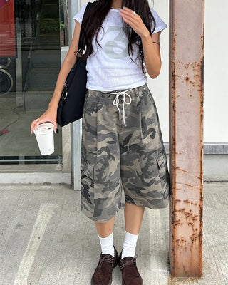 3 French Sleeve Cropped T-Shirt