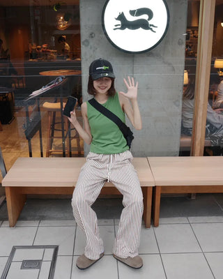 Cotton striped pants