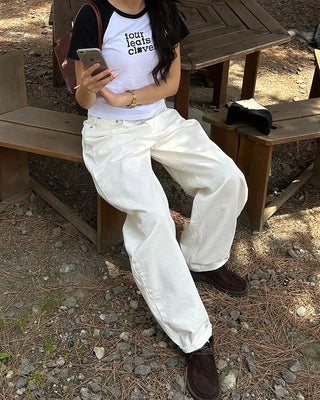 Clover Gravure Cropped Short T-Shirt