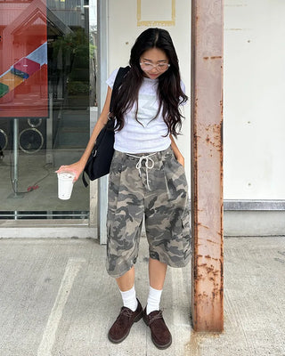 3 French Sleeve Cropped T-Shirt