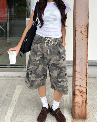 3 French Sleeve Cropped T-Shirt