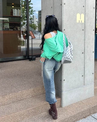 (Unisex) Waist Wrap Wide Jeans
