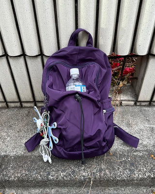 Drawstring Point Multi-Pocket Backpack