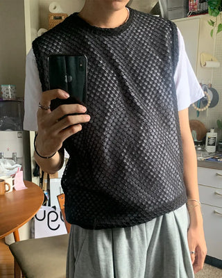 Crochet Round Knit Vest