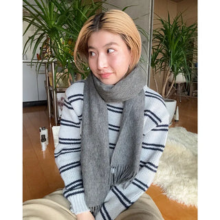 Striped round knit