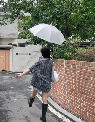 [UNISEX] Checkered Oversized Short-Sleeve Shirt (3 colors)