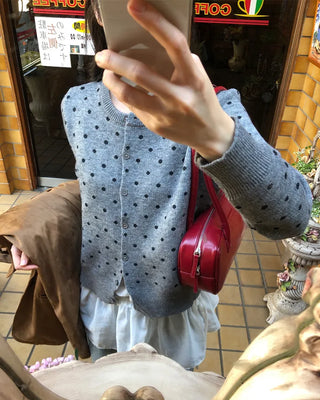 Polka Dot Round Cardigan