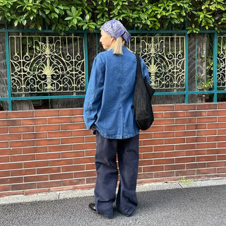 Cotton wide-leg pants