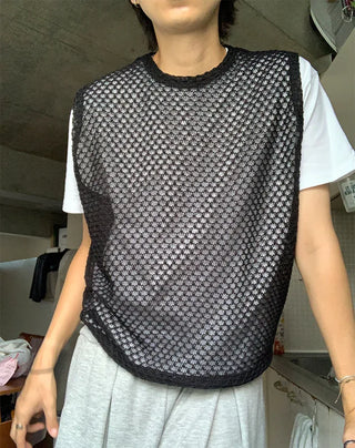 Crochet Round Knit Vest
