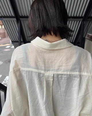 Sheer oversized shirt