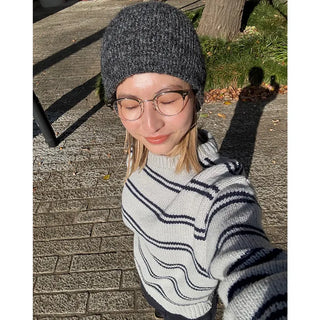Striped round knit