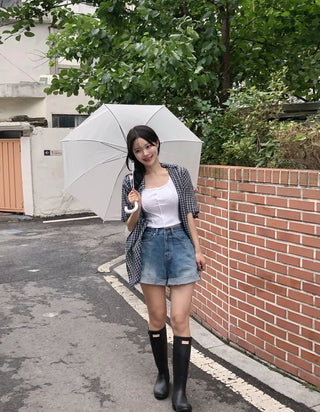 [UNISEX] Checkered Oversized Short-Sleeve Shirt (3 colors)