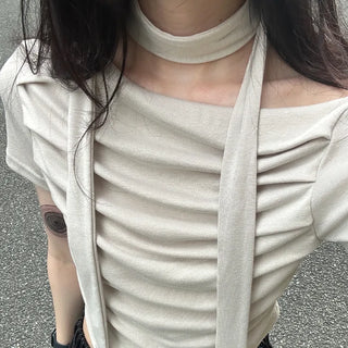 Choker & Shirred T-shirt Set