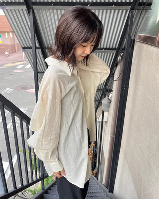 Sheer oversized shirt