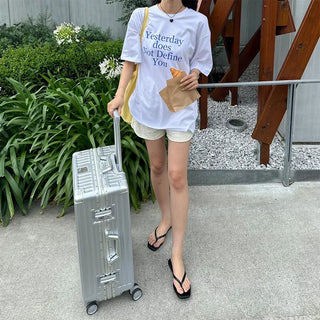 (Unisex) Yesterday Lettering Oversized T-shirt