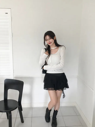 Dot Puff Long-Sleeve T-Shirt