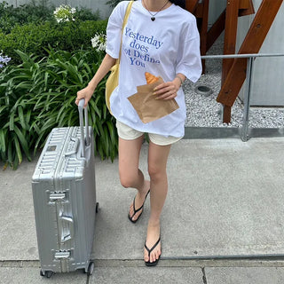 (Unisex) Yesterday Lettering Oversized T-shirt
