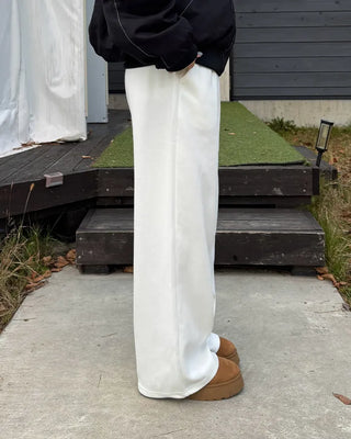 Casual wide-leg pants with elastic waistband
