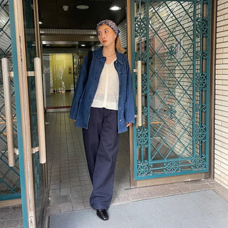 Cotton wide-leg pants