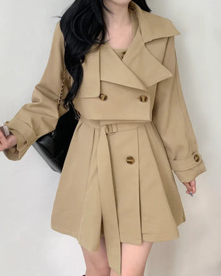 [3-piece] Mini Trench Dress